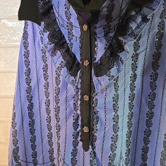 Axes Femme Purple Chiffon Disney Castle Victorian Dress Calab Japan Import Sz. M - Picture 3 of 10